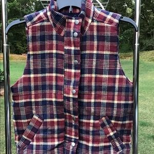 Plaid vest perfect for fall